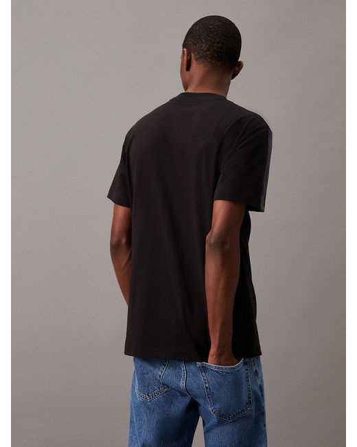 Calvin Klein Black Logo Tape T-shirt for men