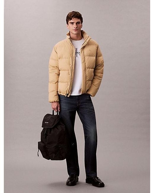 Calvin Klein Nylon Rugzak Met Monogram-Logo En Klep Bovenop in het Black voor heren