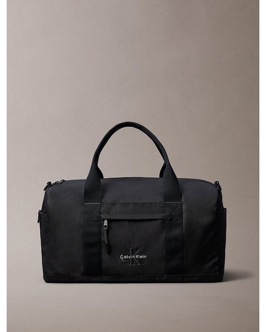 Sac Week-End En Nylon Avec Logo Emblématique Calvin Klein pour homme en coloris Gray