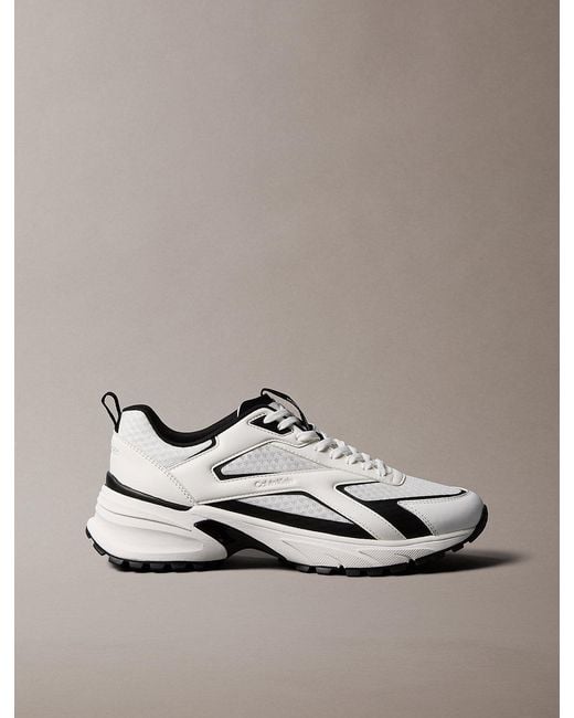 Calvin Klein Metallic Trailblazer — Mesh Mix Runner Trainers for men