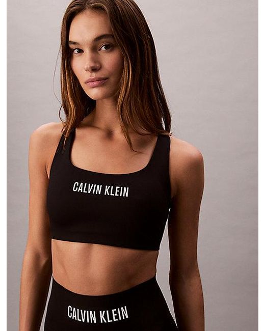 Calvin Klein Black Sport Breathable Quick Dry High Impact Sports Bra