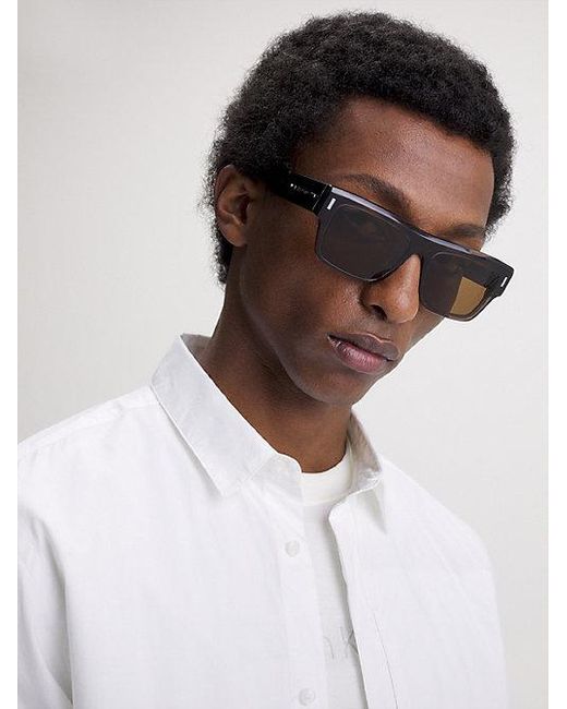 Calvin Klein Brown Square Sunglasses
