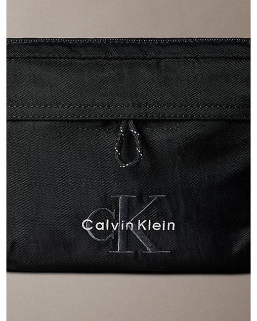 Calvin Klein Gray Bold Logo Nylon Camera Bag for men