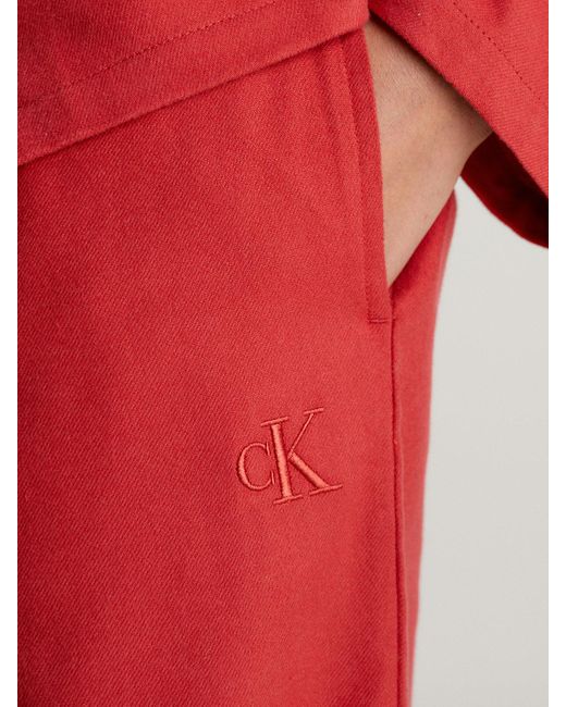 Ensemble de pyjama en flanelle Calvin Klein en coloris Red