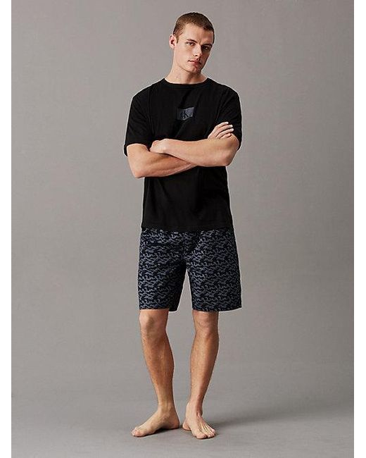 Calvin Klein Pyjama Met Shorts - Ck96 in het Gray voor heren