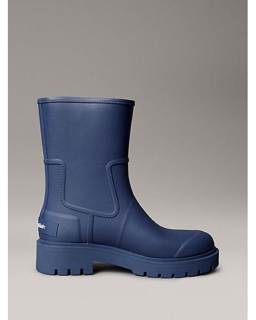 Calvin Klein Blue Wasserdichte Regenstiefel Mit Flexibler Profilsohle