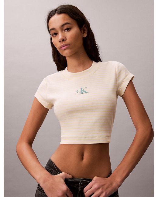 Calvin Klein Multicolor Slim Ribbed Stripe T-Shirt