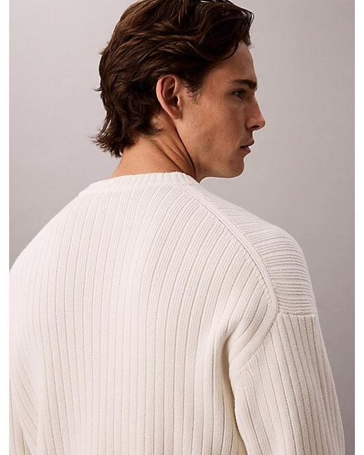 Calvin Klein Multicolor Jeans Cotton Ribbed Jumper for men