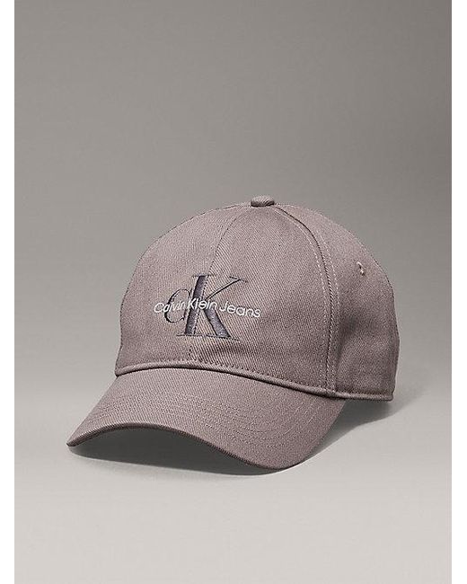 Calvin Klein Logo-Kappe Aus Twill in Gray für Herren