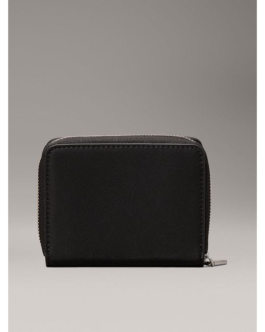 Portafoglio Con Zip Integrale di Calvin Klein in Black