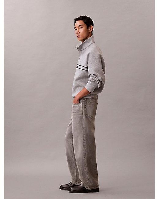 Calvin Klein Gray Jeans Barrel Fit Jeans for men