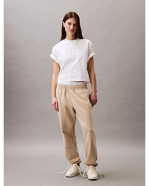 Calvin Klein Joggingbroek Met Monogram Logo in het Multicolor