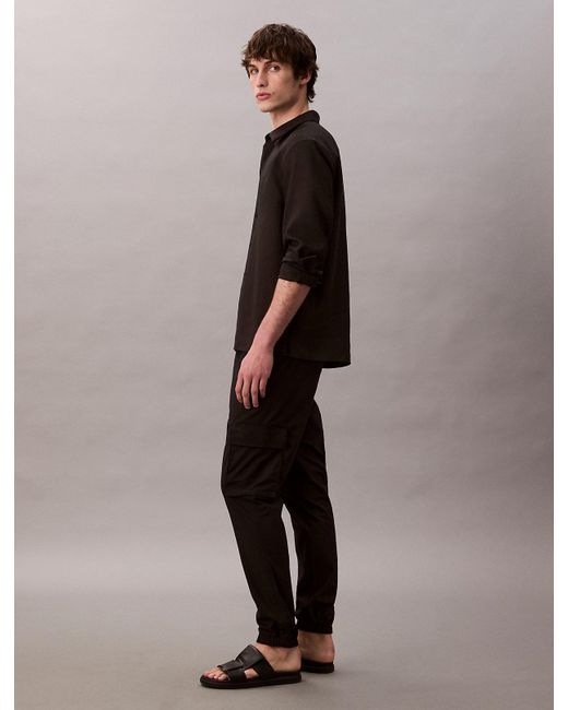 Pantaloni Cargo Ripstop Skinny di Calvin Klein in Black da Uomo