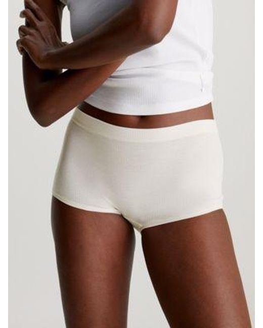 Culottes - Ideal Modal Rib Calvin Klein de color White