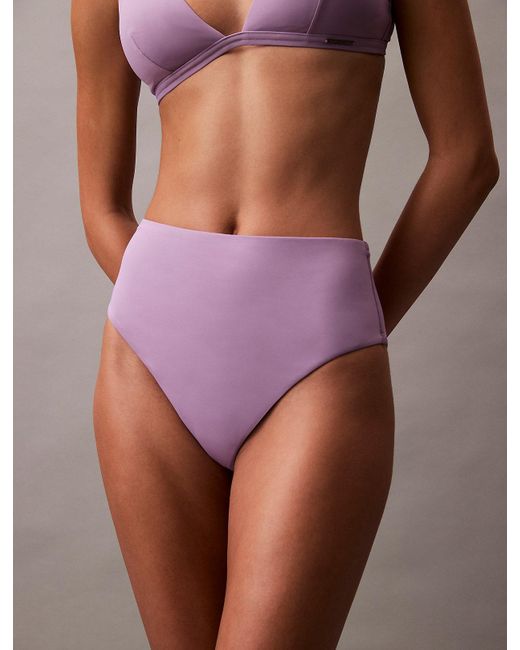 Calvin Klein Purple High Waisted Bikini Bottoms