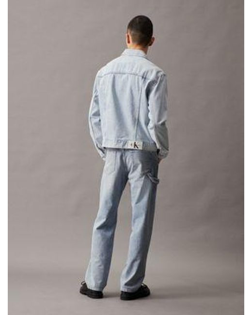 Calvin Klein 90's Straight Carpenter Jeans in het Gray voor heren