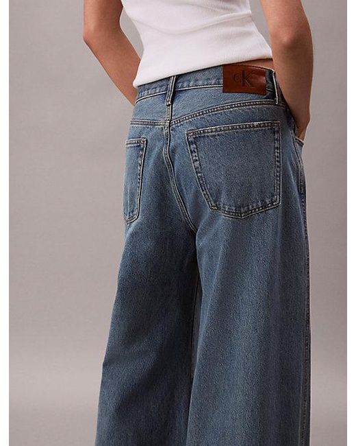 Calvin Klein Ultra Wide Leg Jeans in het Blue
