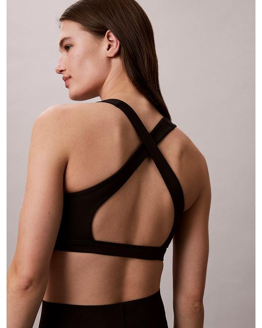Calvin Klein Black Quick-Dry Medium-Impact Sports Bra