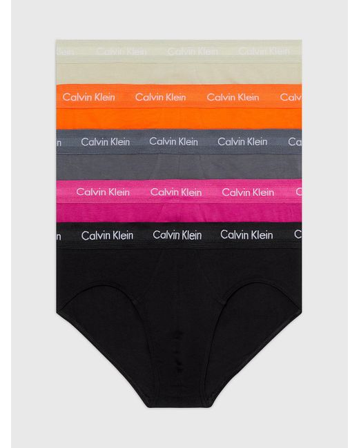 Calvin Klein Pink 5 Pack Briefs - Cotton Stretch for men
