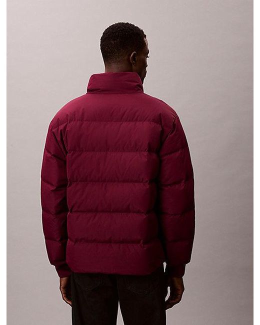 Calvin Klein Chenille Pufferjack Met Monogram in het Red voor heren
