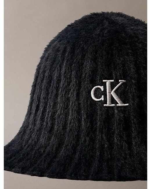 Calvin Klein Black Soft Knit Bucket Hat