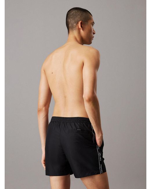 Short De Bain Mi-Long Avec Cordon De Serrage Calvin Klein pour homme en coloris Gray