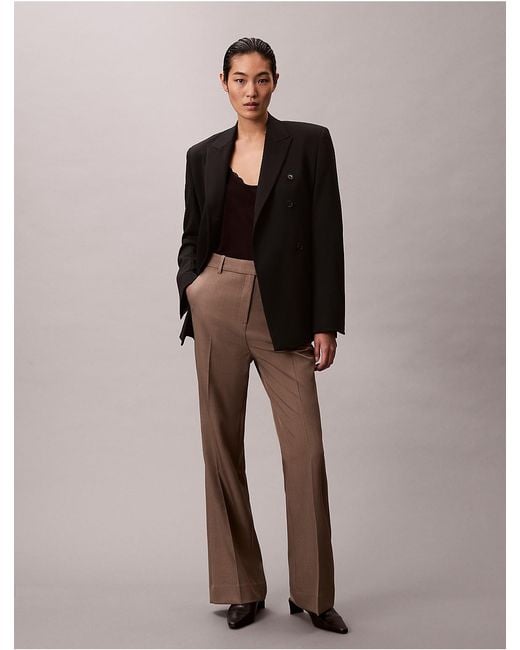 Calvin Klein Brown Tailored Flared Pants