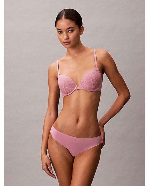 Calvin Klein Purple Push Up Plunge Bra Perfectly Fit Lace