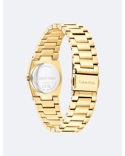 Calvin Klein Metallic Plated Steel Bracelet Watch
