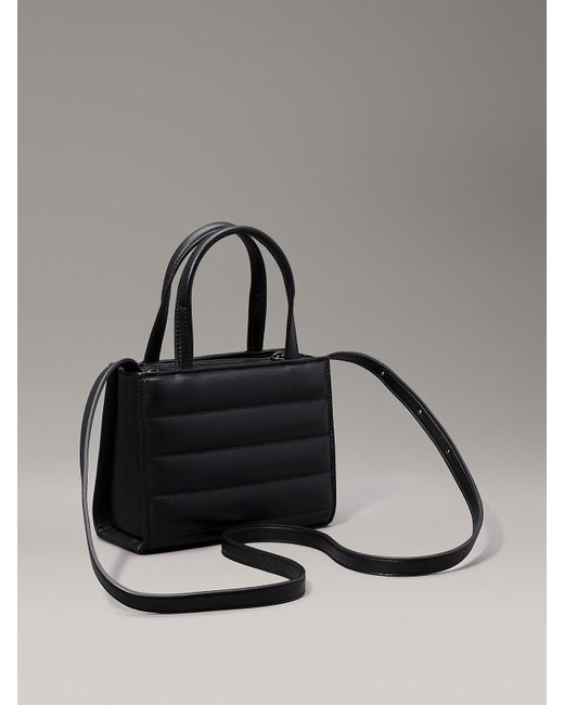 Calvin Klein Black Mini Quilted Tote Bag