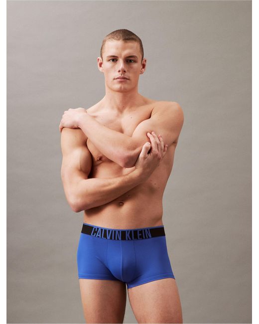Calvin Klein Blue Low Rise Trunks - Intense Power Ultra Cooling for men