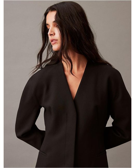 Calvin Klein Black Structured Stretch Blazer