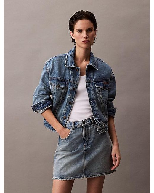 Calvin Klein Gray Mini Skirt