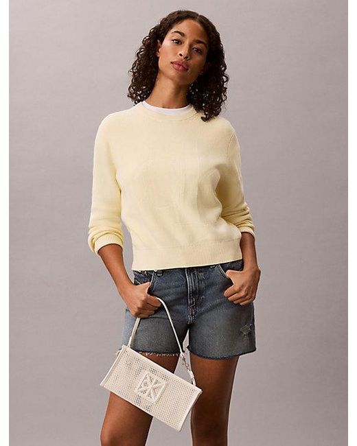 Calvin Klein Natural Convertible Mesh Logo Shoulder Bag
