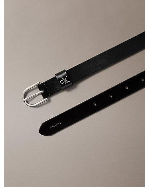 Calvin Klein Multicolor Monogram Rounded Buckle Belt