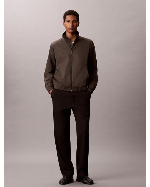 Calvin Klein Brown Matte Windbreaker Jacket for men