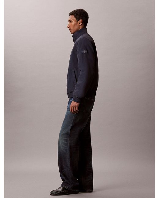 Calvin Klein Blue Padded Nylon Zip-Up Jacket for men