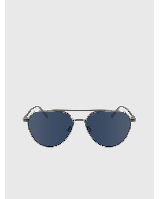 Calvin Klein Blue Aviator Sunglasses Ck24100s