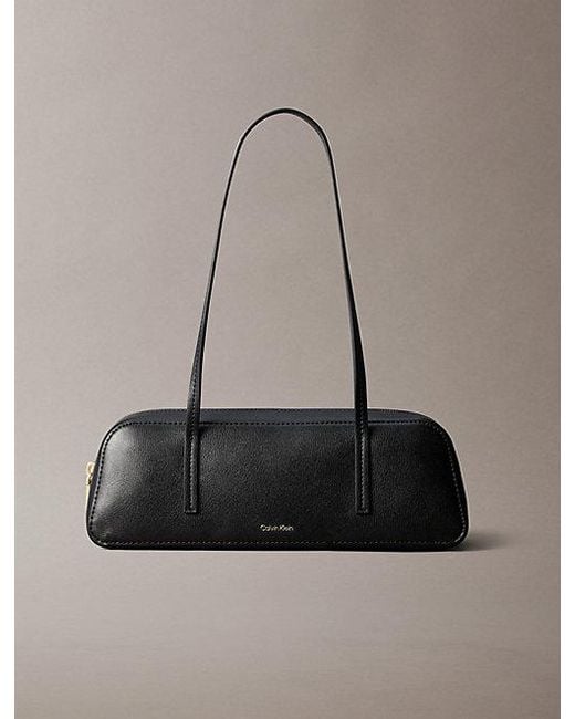Calvin Klein Black Foil Logo Shoulder Bag