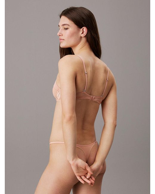 Calvin Klein Brown Demi Bra - Minimalist Lace