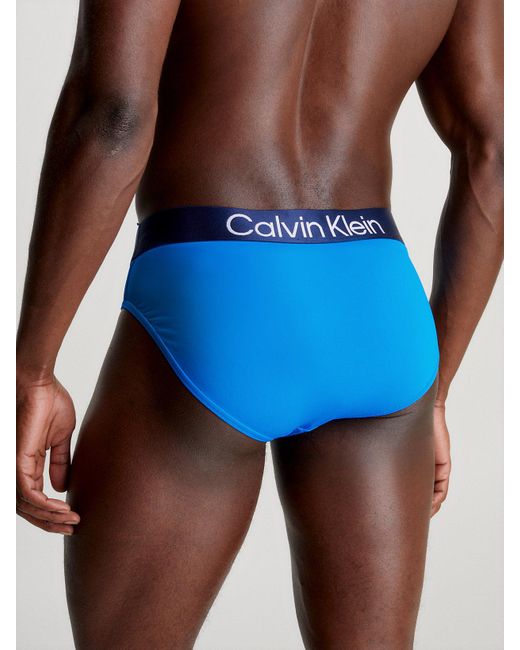 Calvin Klein Blue Swim Briefs - Ck Steel for men