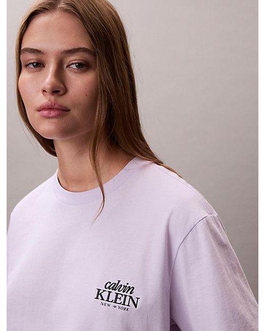 Calvin Klein Multicolor Jeans Relaxed Embroidered Logo T-Shirt