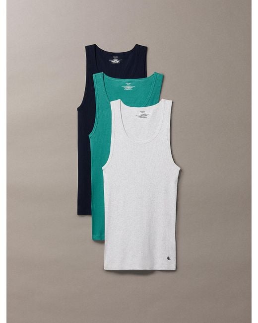 Calvin Klein Multicolor 3 Pack Tank Tops for men