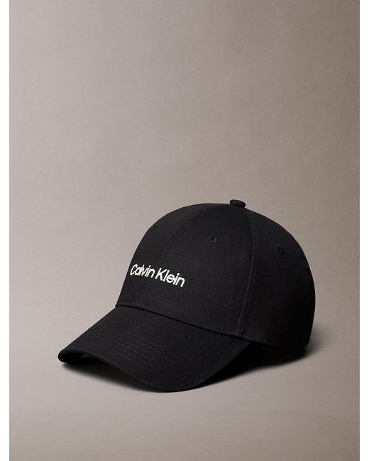 Calvin Klein Black Cotton Twill Adjustable Cap