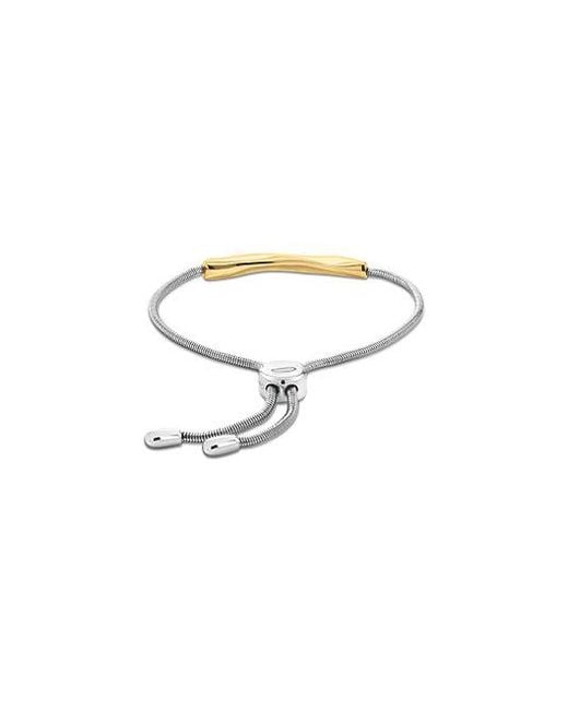Calvin Klein White Jeans Adjustable Sculpted Bar Bracelet