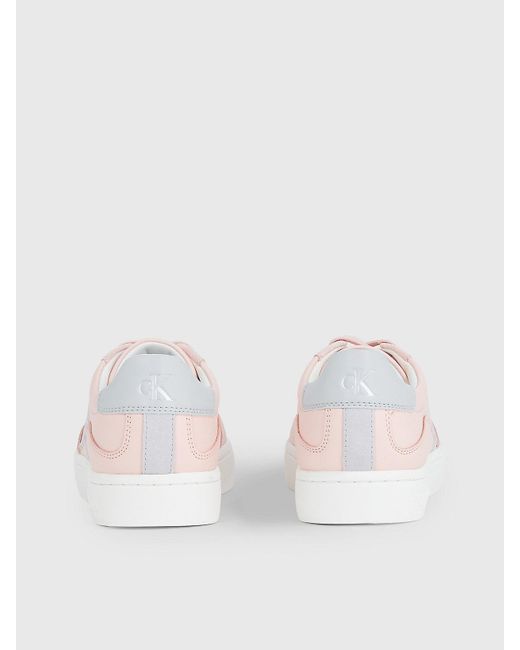 Calvin Klein Pink Leather Trainers