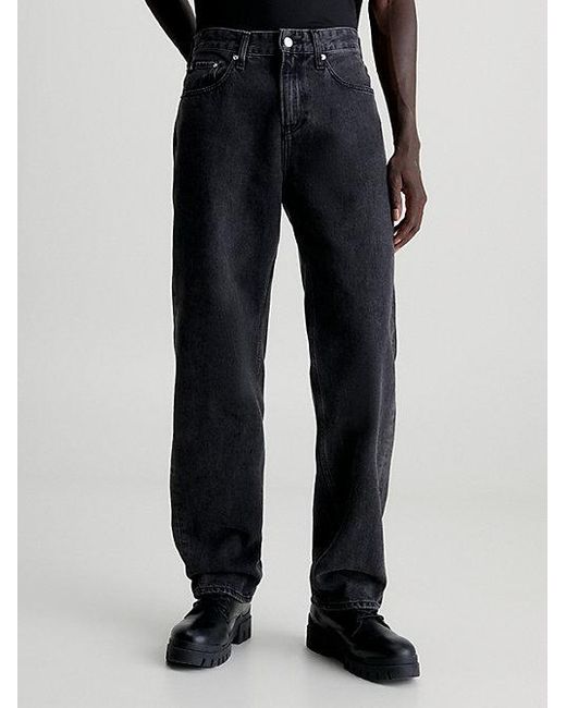 Calvin Klein 90's Straight Jeans in het Black voor heren