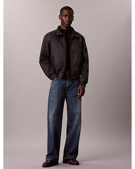 Calvin Klein Black Jeans Tech Denim Zip Up Jacket for men