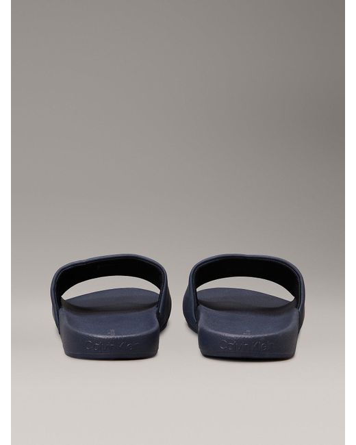 Claquettes Avec Logo Calvin Klein pour homme en coloris Gray