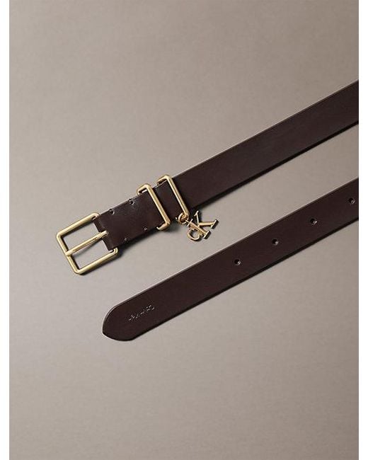 Calvin Klein Multicolor Leather Signature Logo Charm Belt